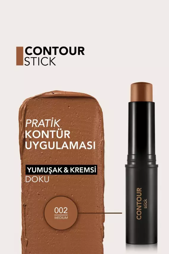 Flormar Contour Stick Yoğun Pigmentli ve Yumuşak Dokulu Stick Kontür (003 Medium Deep) - 7