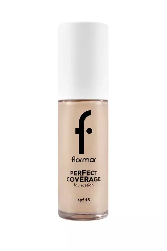 Flormar Perfect Coverage Yoğun Kapatıcı Su Bazlı Fondöten(PEMBE ALT TON) -105 Porcelain Ivory - 2