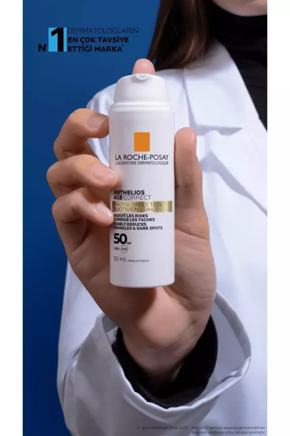 La Roche-Posay Anthelıos Age Correct Tinted Cream SPF50+ Uv Kaynaklı Leke ve Kırışıklık Karşıtı-50ml Renkli Güneş Koruyucu - 4