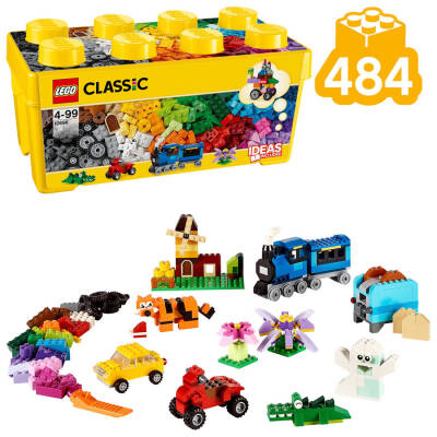 LEGO ® Classic Orta Boy Yaratıcı Parçalar Yapım Kutusu 10696 - Çocuklar için Yapım Seti (484 Parça) - 1