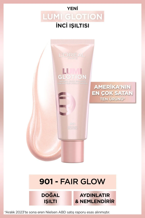 L’Oréal Paris Glotion All-In-One Doğal Işıltı 901 Fair Glow - 1