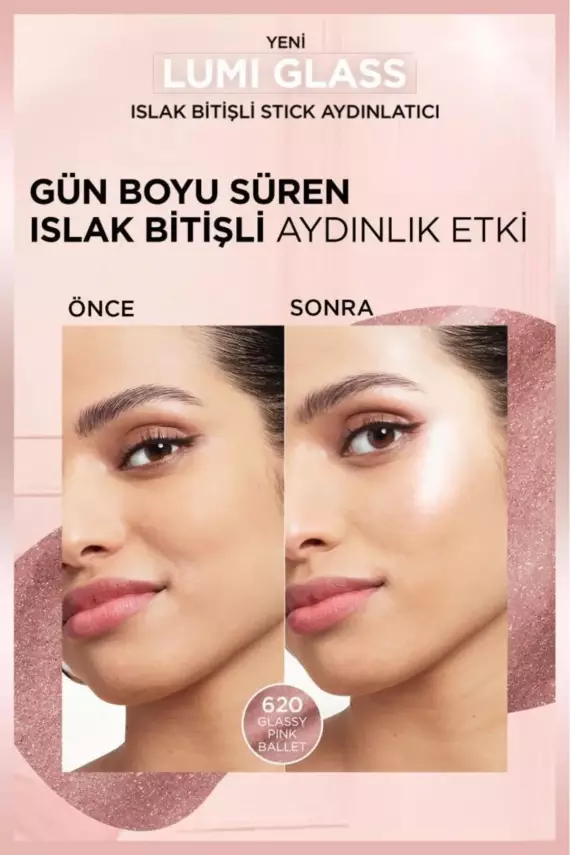 L'Oréal Paris Lumi Glass Islak Bitişli Stick Aydınlatıcı - 610 Glassy Pearl Eclat - 12