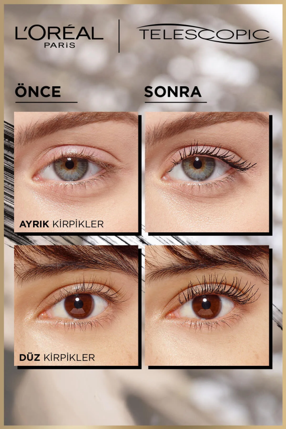 L'Oreal Paris Telescopic Gold Maskara - Siyah - 7