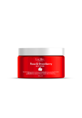 Lucille %100 Vegan Çilek Aromalı Şekerli Body Scrub – 250 gr – Canlandırıcı, Nemlendirici & Tatlı Kokulu Vücut Peeling - 4