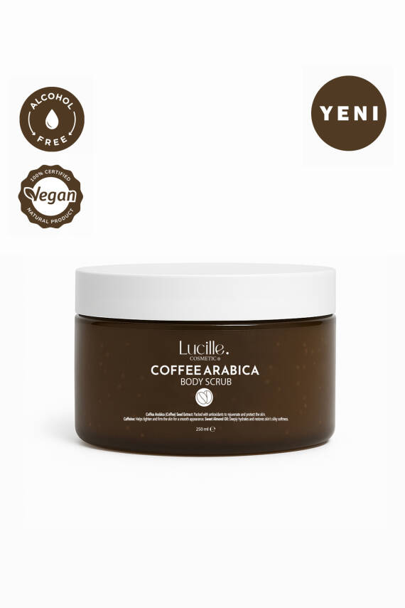 Lucille %100 Vegan Kahve Aromalı Şekerli Body Scrub – 250 gr – Canlandırıcı, Sıkılaştırıcı & Nemlendirici Etki - 3