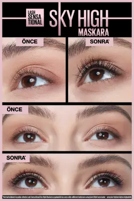 Maybelline New York Lash Sensational Maskara Sky High - Siyah - 4