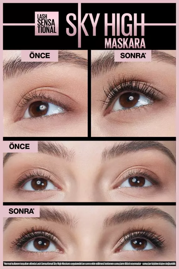 Maybelline New York Lash Sensational Maskara Sky High - Siyah - 4