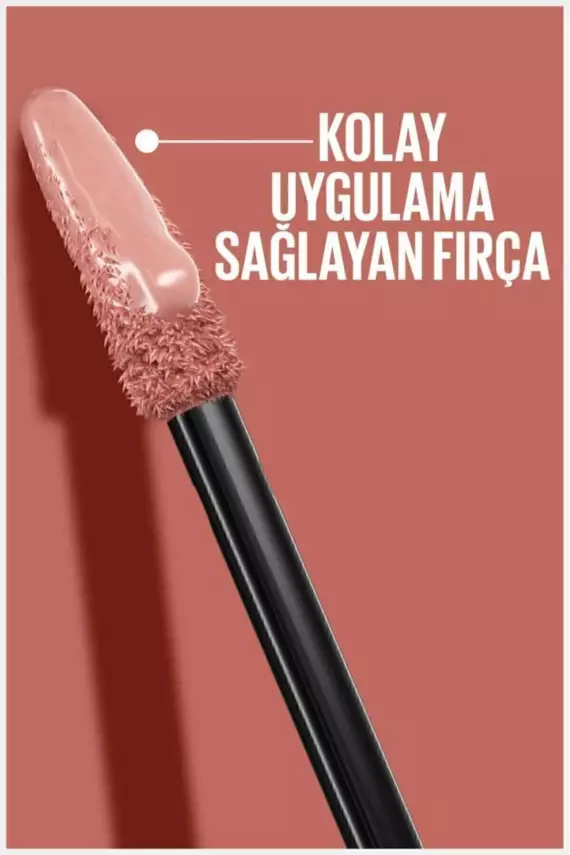 Maybelline New York Super Stay Vinyl Ink Uzun Süre Kalıcı Şeftali Tonlu Likit Parlak Ruj 35 Cheeky - 19