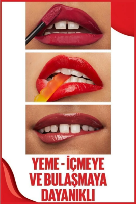 Maybelline New York Super Stay Vinyl Ink Uzun Süre Kalıcı Şeftali Tonlu Likit Parlak Ruj 35 Cheeky - 13