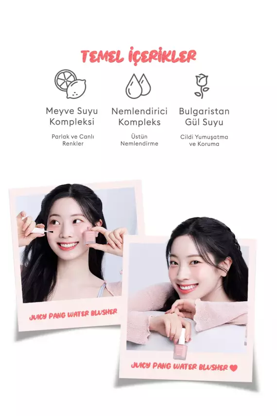 Missha Nemlendirici, Sedefli, Kalıcı Sıvı Allık Juicy-pang Water Blusher Shimmer (SPK01) - Gül Kurusu Likit Allık Parlak Görünümlü - 9