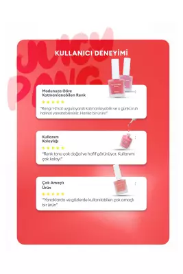 Missha Nemlendirici, Meyve Kokulu, Doğal Görünümlü Sıvı Allık A'pıeu Juicy-pang Water Blusher (RD01) - Likit Allık Parlak Görünümlü - 7