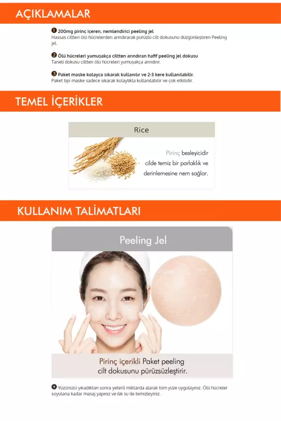 Missha Pure Source Pocket Pack Rice Ölü Derileri Arındıran Aydınlatıcı Pirinç Peelingi 10 ML - 3