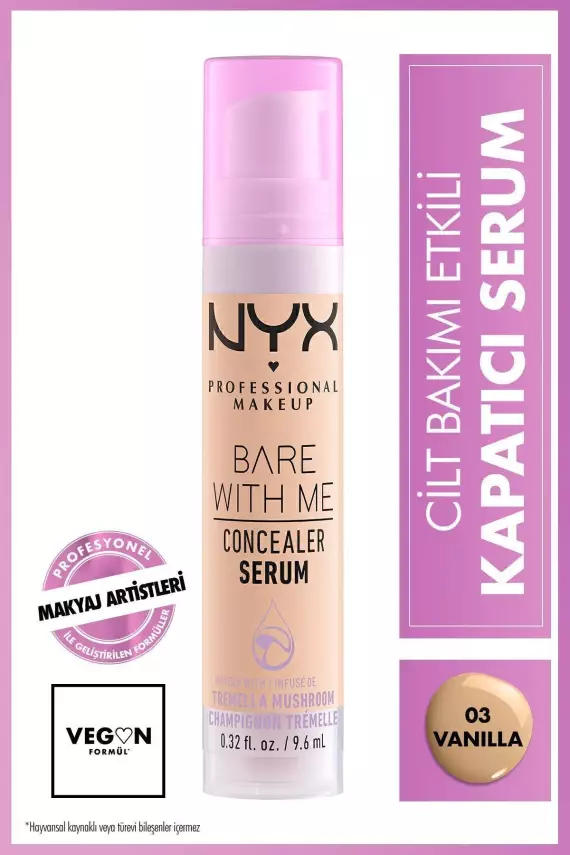 NYX Professional Makeup Bare With Me Serum Kapatıcı, Serum 01 Fair Concealer - 17