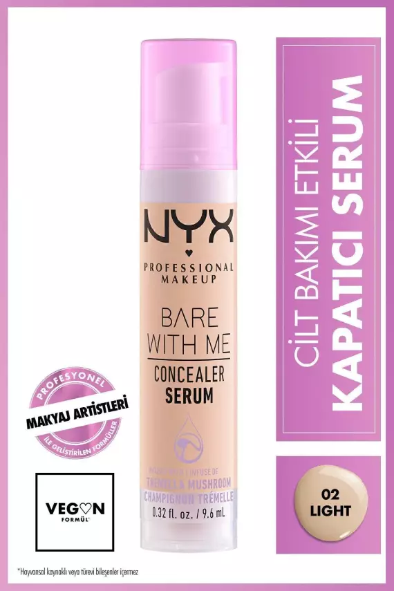 NYX Professional Makeup Bare With Me Serum Kapatıcı, Serum 01 Fair Concealer - 9