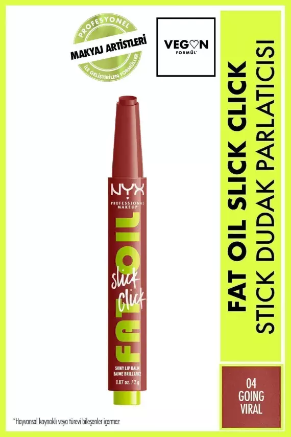 NYX Professional Makeup Fat Oil Slick Click Parlatıcı, Nemlendirici, Nude Tonlu Dudak Balmı - 11 In a Mood - 9