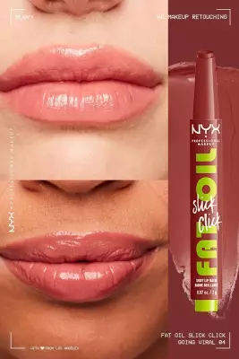 NYX Professional Makeup Fat Oil Slick Click Parlatıcı, Nemlendirici, Nude Tonlu Dudak Balmı - 11 In a Mood - 10