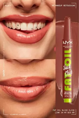 NYX Professional Makeup Fat Oil Slick Click Parlatıcı, Nemlendirici, Nude Tonlu Dudak Balmı - 11 In a Mood - 18