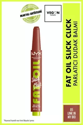 NYX Professional Makeup Fat Oil Slick Click Parlatıcı, Nemlendirici, Nude Tonlu Dudak Balmı - 11 In a Mood - 17