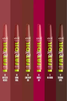 NYX Professional Makeup Fat Oil Slick Click Parlatıcı, Nemlendirici, Nude Tonlu Dudak Balmı - 11 In a Mood - 24