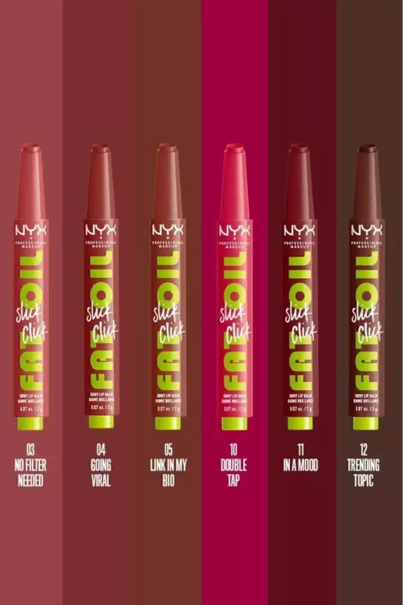 NYX Professional Makeup Fat Oil Slick Click Parlatıcı, Nemlendirici, Nude Tonlu Dudak Balmı - 11 In a Mood - 24