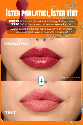 NYX Professional Makeup LIP I.V. Vitamin İçeren Parlatıcı + Tint - 08 Drippin' In Rose - 13