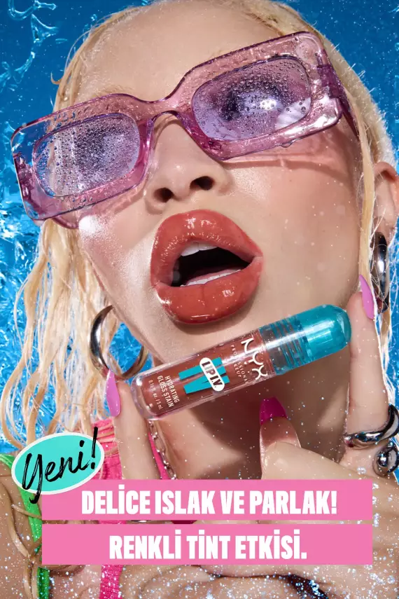 NYX Professional Makeup LIP I.V. Vitamin İçeren Parlatıcı + Tint - 08 Drippin' In Rose - 11