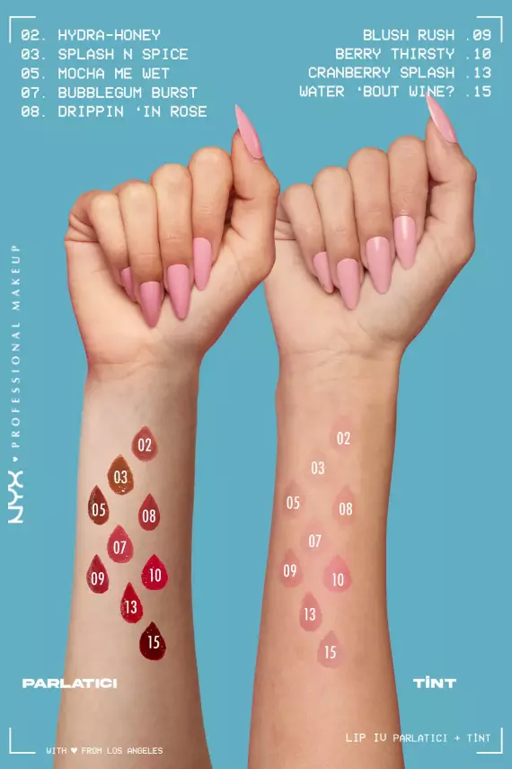 NYX Professional Makeup LIP I.V. Vitamin İçeren Parlatıcı + Tint - 08 Drippin' In Rose - 16
